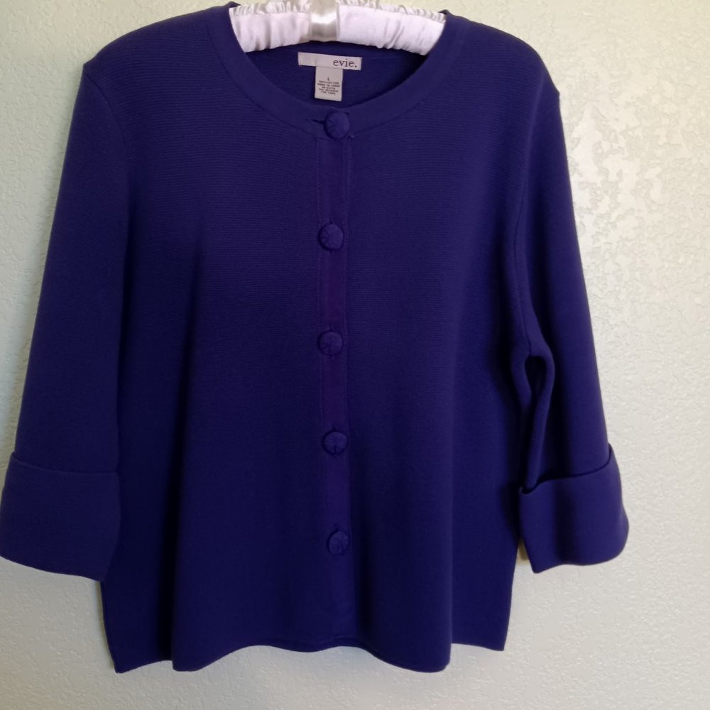 100% Cotton Knitten Cardigan - Size L